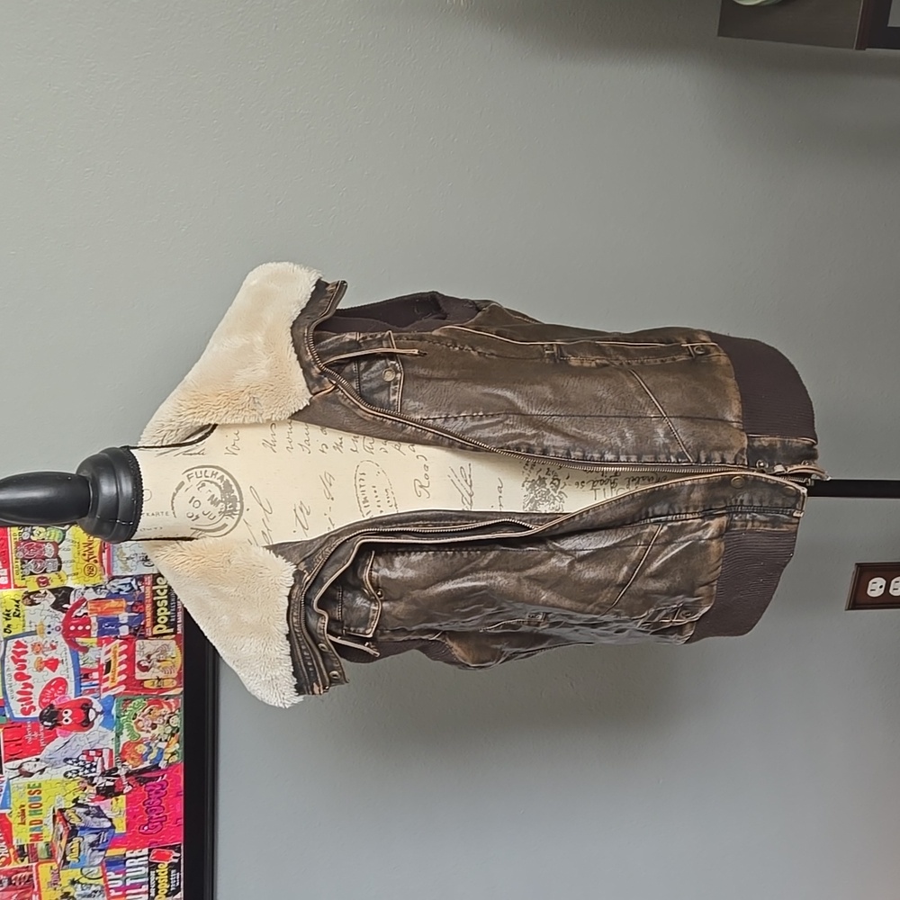 Leather Bpmber Vest